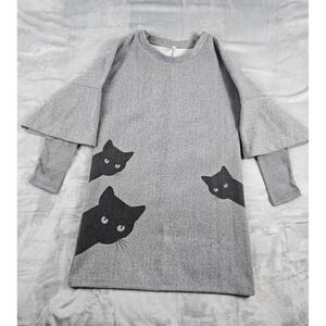 OC Order Plus Shift Dress Women's Teen Size L Cats Novelty Unique‎ Whimsical Fun